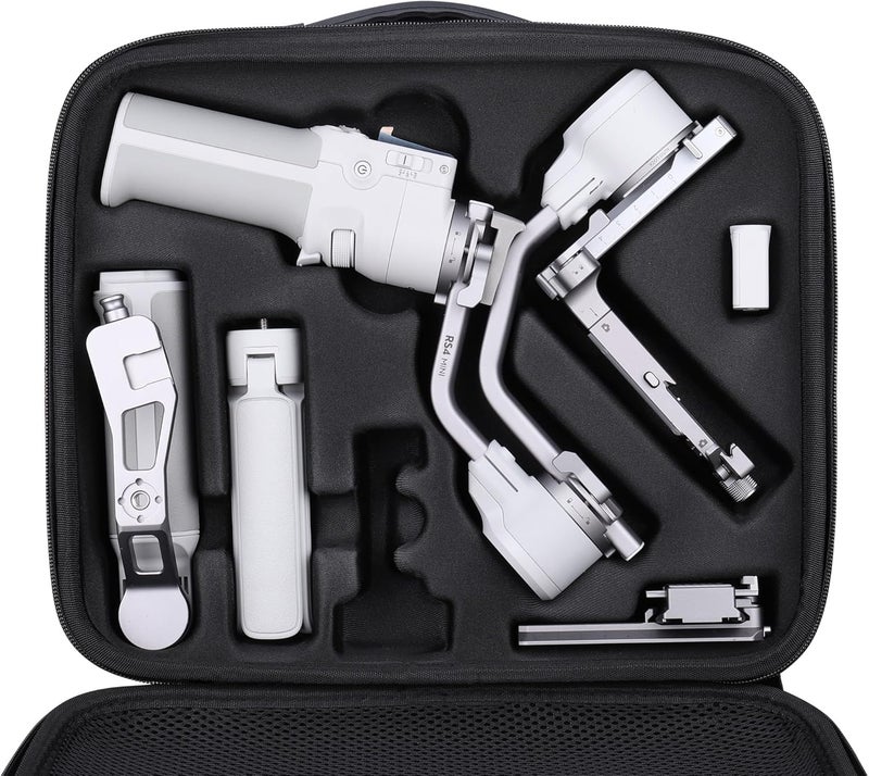 PONYRC حقيبة حمل RS 4 ميني، حقيبة سفر محمولة مقاومة للماء من جلد PU لتخزين الكتف لجهاز DJI RS 4 ميني كرييتور كومبو، مثبت خفيف الوزن وإكسسواراته - Image 3